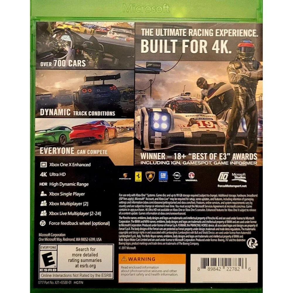 Forza Motorsport 7 (Microsoft Xbox One Exclusive)Complete/Tested/Fast Shipping